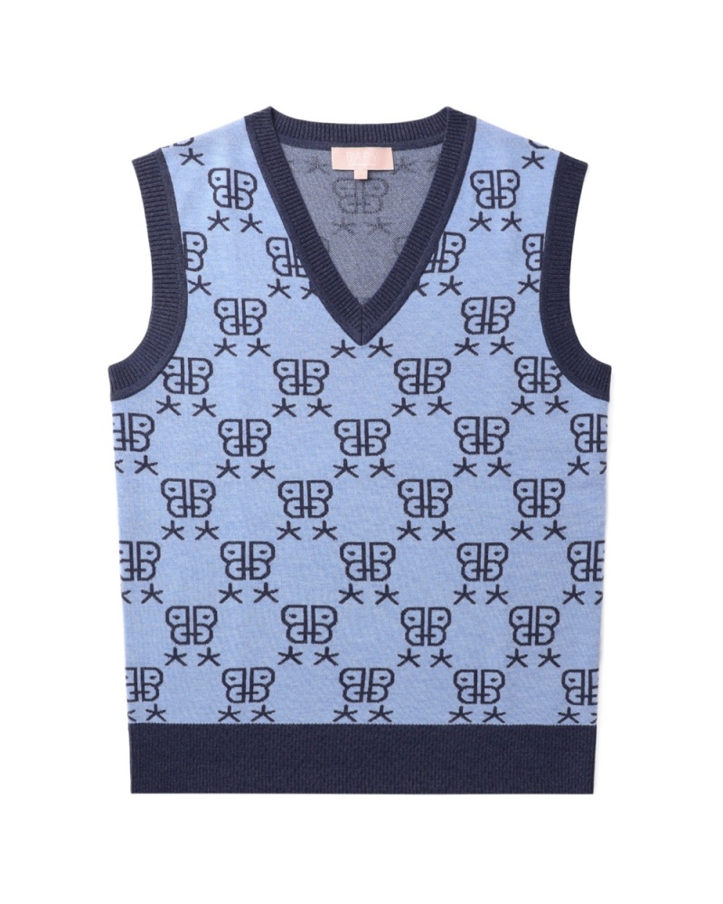 Gilet Bape Monogram Bleu Femme | GSM-59677013